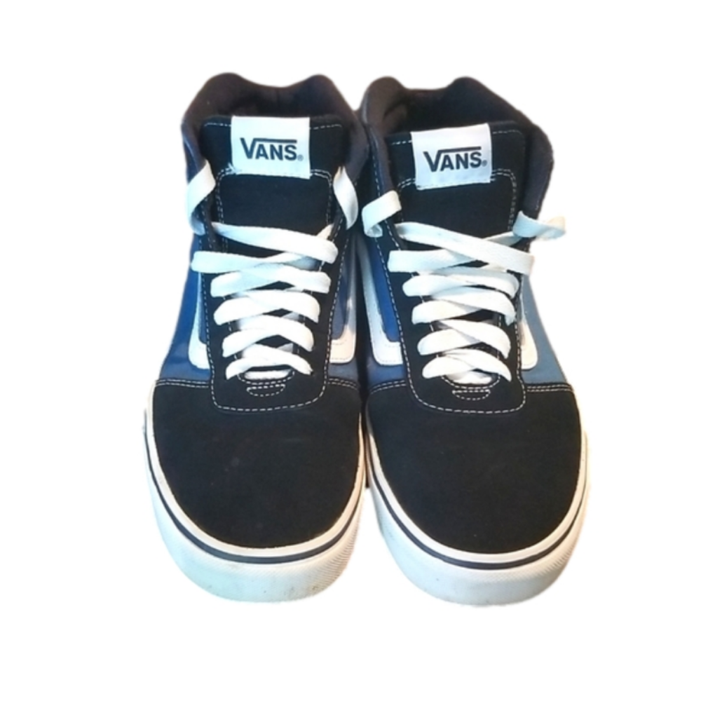 Van's Blue and Black High Top Sneakers